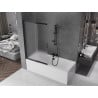 Mexen Fox paroi de douche 2 panneaux coulissants 100 x 150 cm, dépoli, noir - 891-100-002-70-30