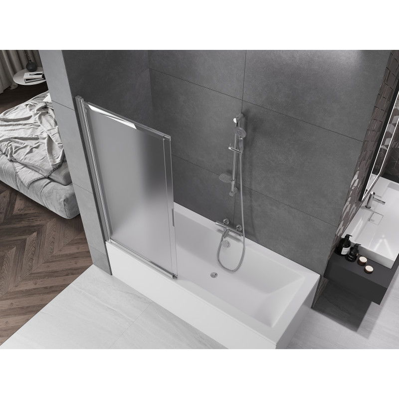 Mexen Fox paroi de douche 2 panneaux coulissants 120 x 150 cm, givré, chrome - 891-120-002-01-30