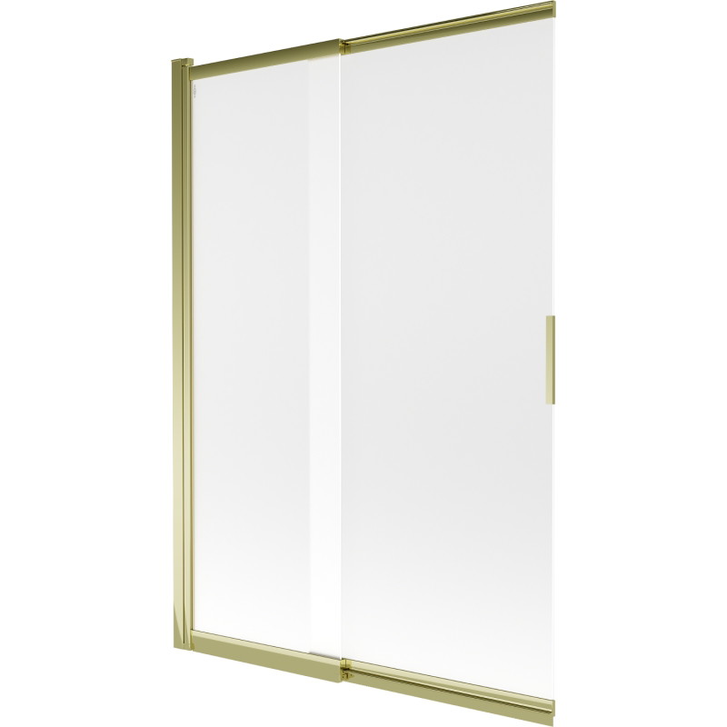 Mexen Fox 2-delige schuifbare badwand 120 x 150 cm, matglas, goud - 891-120-002-50-30