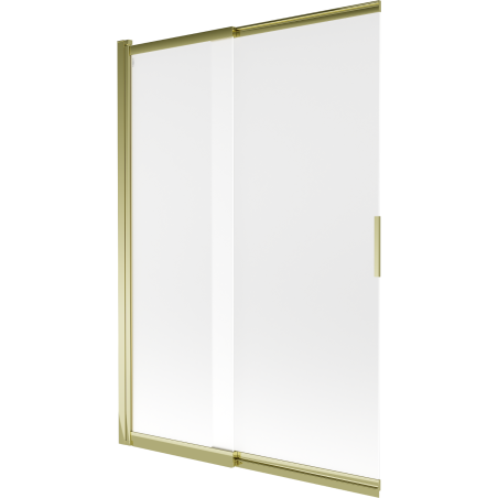 Mexen Fox badwand 2-delig schuifbaar 120 x 150 cm, mat, goud - 891-120-002-50-30