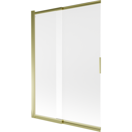 Mexen Fox mampara de bañera de 2 hojas correderas 120 x 150 cm, escarchado, dorado - 891-120-002-50-30