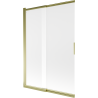 Mexen Fox 2-delige schuifbare badwand 120 x 150 cm, matglas, goud - 891-120-002-50-30