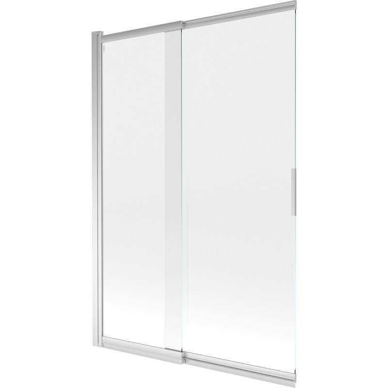 Mexen Fox 2-delige schuifbare badwand 120 x 150 cm, transparant, chroom - 891-120-002-01-00