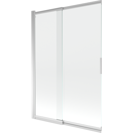 Mexen Fox 2-delige verschuifbare badwand 120 x 150 cm, transparant, chroom - 891-120-002-01-00