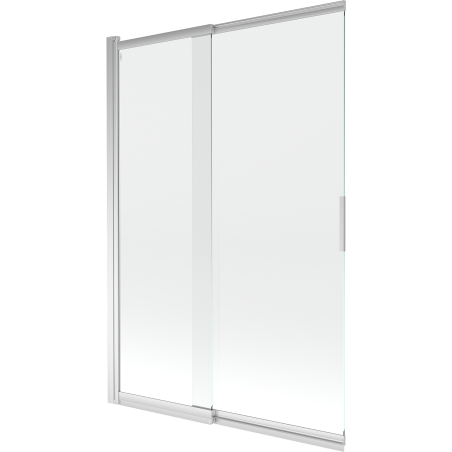 Mexen Fox 2-flügelige Duschabtrennung, Schiebetür 120 x 150 cm, transparent, Chrom - 891-120-002-01-00