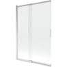 Mexen Fox badwand 2-delige schuifdeur 120 x 150 cm, transparant, chroom - 891-120-002-01-00