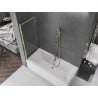 Mexen Fox paroi de baignoire 2 volets coulissants 120 x 150 cm, transparent, doré - 891-120-002-50-00