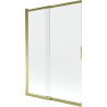 Mexen Fox paroi de baignoire 2 volets coulissants 120 x 150 cm, transparent, doré - 891-120-002-50-00
