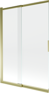 Mexen Fox badwand tweedelige schuifdeur 120 x 150 cm, transparant, goud - 891-120-002-50-00