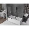 Mexen Fox badwand 2-delige schuif 120 x 150 cm, transparant, zwart - 891-120-002-70-00