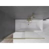 Mexen Fox paroi de baignoire 2 volets coulissants 120 x 150 cm, transparent, doré - 891-120-002-50-00
