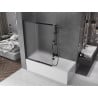 Mexen Fox 2-panel sliding shower screen 120 x 150 cm, frosted, black - 891-120-002-70-30