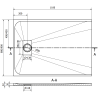 Mexen Hugo rechthoekige douchebak SMC 110 x 80 cm, zwart - 42708011
