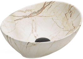 Mexen Elza lavabo da appoggio 40 x 33 cm, pietra beige - 21014095