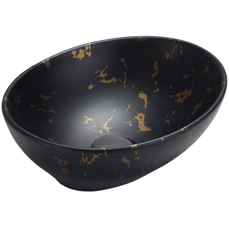 Mexen Elza countertop washbasin 40 x 33 cm, black stone - 21014097
