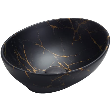 Mexen Elza countertop washbasin 40 x 33 cm, black stone - 21014098