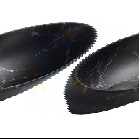 Mexen Elza lavabo da appoggio 40 x 33 cm, pietra nera - 21014098