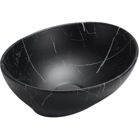 Mexen Elza lavabo à poser 40 x 33 cm, pierre noire - 21014099