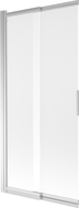 Mexen Fox 2-Panel Sliding Bathtub Screen 85 x 150 cm, Frosted, Chrome - 891-085-002-01-30