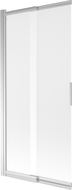 Mexen Fox badwand afscherming 2-delige schuifdeur 85 x 150 cm, ijs, chroom - 891-085-002-01-30