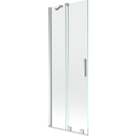 Mexen Velar Badewannenfaltwand 2-flügelig zum Schieben 70 x 150 cm, transparent, Chrom - 896-070-000-01-01