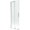 Mexen Velar Badewannenfaltwand 2-flügelig zum Schieben 70 x 150 cm, transparent, Chrom - 896-070-000-01-01
