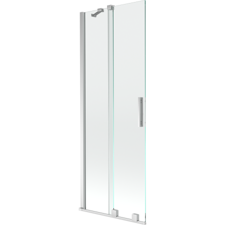 Mexen Velar Badewannenabtrennung 2-teilig verschiebbar 75 x 150 cm, transparent, Chrom - 896-075-000-01-01