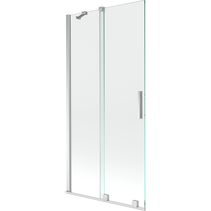 Mexen Velar parawan nawannowy 2-skrzydłowy rozsuwany  90 x 150 cm, transparent, chrom - 896-090-000-01-01