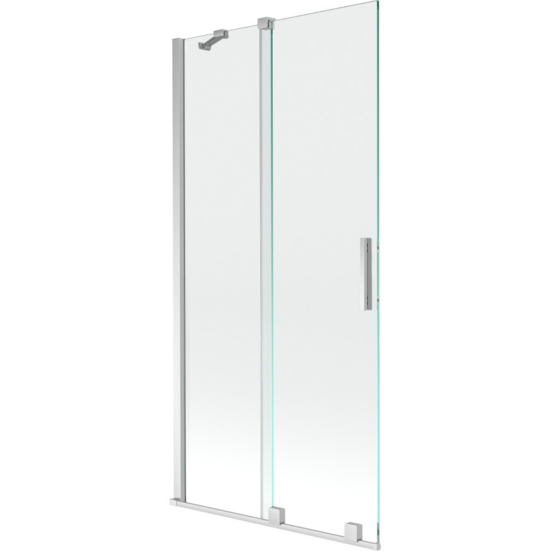Mexen Velar mampara de bañera deslizable de 2 paneles 95 x 150 cm, transparente, cromo - 896-095-000-01-01