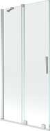 Mexen Velar badwand afscherming 2-delige schuifdeur 95 x 150 cm, transparant, chroom - 896-095-000-01-01