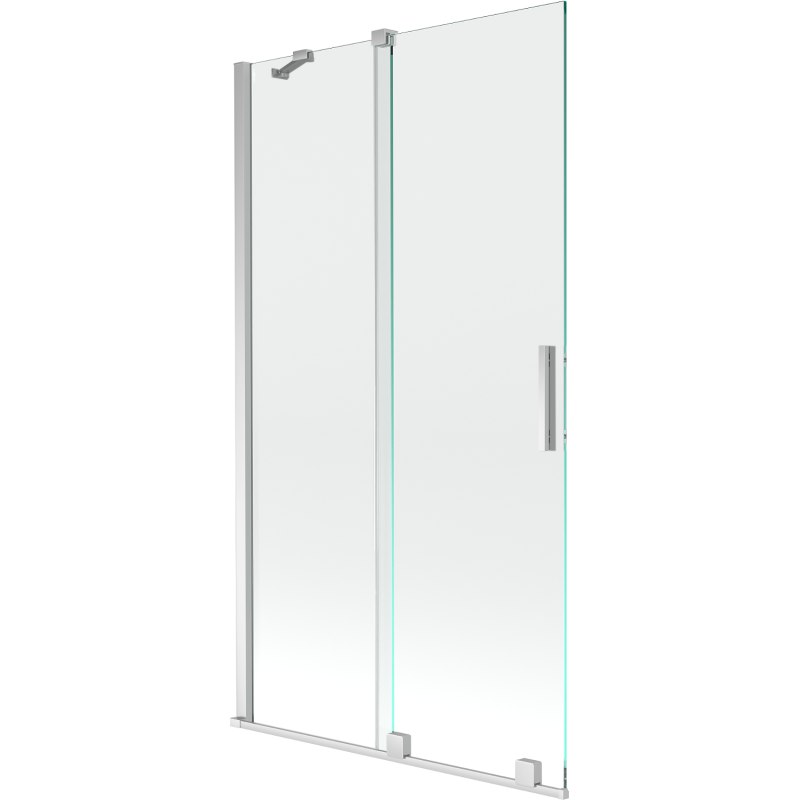Mexen Velar Duschabtrennung 2-flügelig, verschiebbar 100 x 150 cm, transparent, Chrom - 896-100-000-01-01