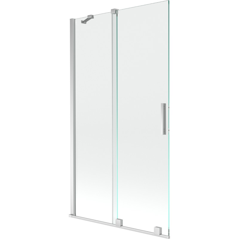 Mexen Velar paroi de baignoire à 2 volets coulissants 100 x 150 cm, transparent, chrome - 896-100-000-01-01