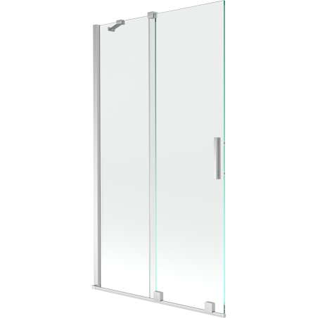 Mexen Velar Duschabtrennung 2-flügelig, verschiebbar 100 x 150 cm, transparent, Chrom - 896-100-000-01-01