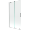 Mexen Velar zweiflügelige, ausziehbare Badewannenwand 100 x 150 cm, transparent, chrom - 896-100-000-01-01