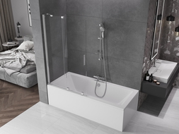 Mexen Velar badwand 2-delig verschuifbaar 100 x 150 cm, transparant, chroom - 896-100-000-01-01