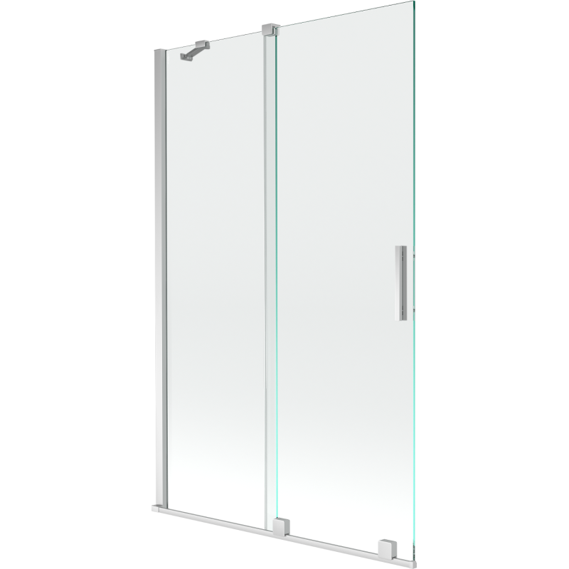 Mexen Velar Duschabtrennung 2-flügelig Schiebesystem 110 x 150 cm, transparent, Chrom - 896-110-000-01-01
