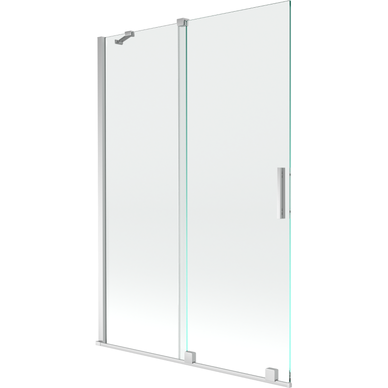 Mexen Velar divisória de banho de 2 painéis deslizantes 120 x 150 cm, transparente, cromado - 896-120-000-01-01