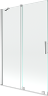 Mexen Velar badwand 2-delige schuifdeur 120 x 150 cm, transparant, chroom - 896-120-000-01-01