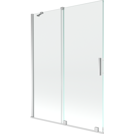 Mexen Velar 2-delige, schuifbare badwand 130 x 150 cm, transparant, chroom - 896-130-000-01-01