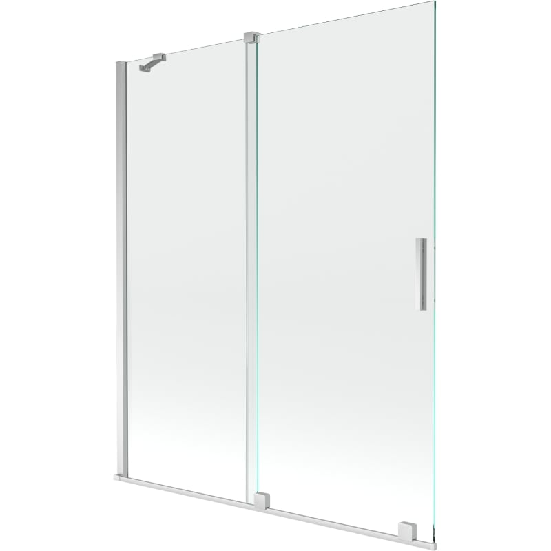 Mexen Velar 2-osaline vannisein, 140 x 150 cm, läbipaistev, kroom - 896-140-000-01-01