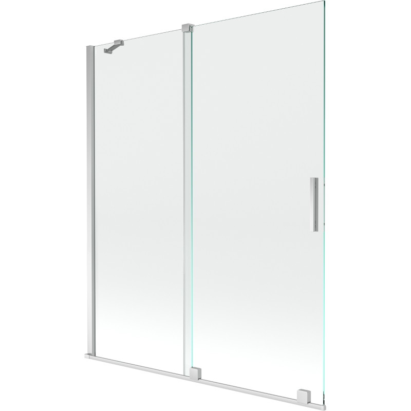 Mexen Velar paroi de baignoire à 2 volets coulissante 140 x 150 cm, transparent, chrome - 896-140-000-01-01