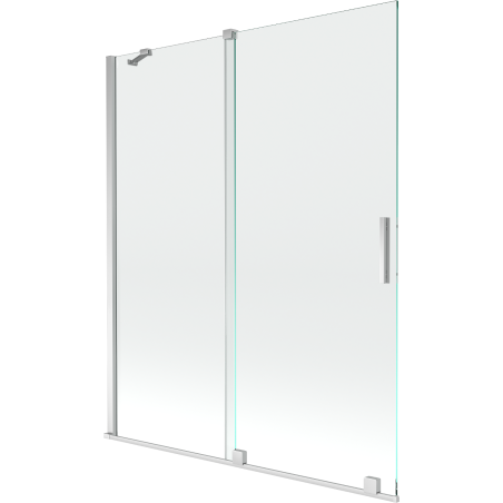Mexen Velar 2-osaline vannisein, 140 x 150 cm, läbipaistev, kroom - 896-140-000-01-01