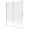 Mexen Velar 2-osaline vannisein, 140 x 150 cm, läbipaistev, kroom - 896-140-000-01-01