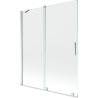 Mexen Velar Duschwand 2-flügelig verschiebbar 140 x 150 cm, transparent, Chrom - 896-140-000-01-01