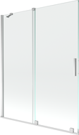 Mexen Velar badwand 2-delig schuifbaar 140 x 150 cm, transparant, chroom - 896-140-000-01-01