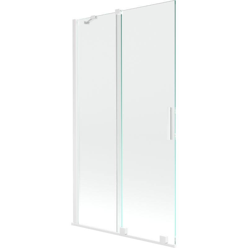 Mexen Velar 2-panel sliding bath screen 100 x 150 cm, transparent, white - 896-100-000-01-20