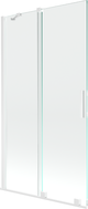 Mexen Velar 2-panel sliding bathtub screen 100 x 150 cm, transparent, white - 896-100-000-01-20
