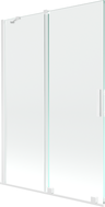 Mexen Velar klizni paravan za kadu 2-krilni klizni 120 x 150 cm, proziran, bijela - 896-120-000-01-20
