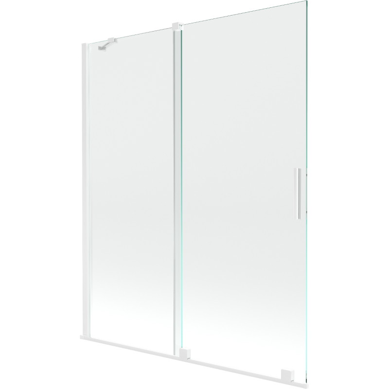 Mexen Velar duschwand 2-flügelig schiebbar 140 x 150 cm, transparent, weiß - 896-140-000-01-20