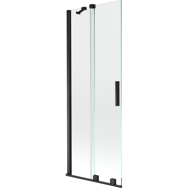 Mexen Velar Duschtrennwand 2-flügelig verschiebbar 70 x 150 cm, transparent, schwarz - 896-070-000-01-70